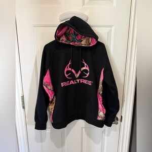 Realtree Black and Pink Camo Pullover Hoodie